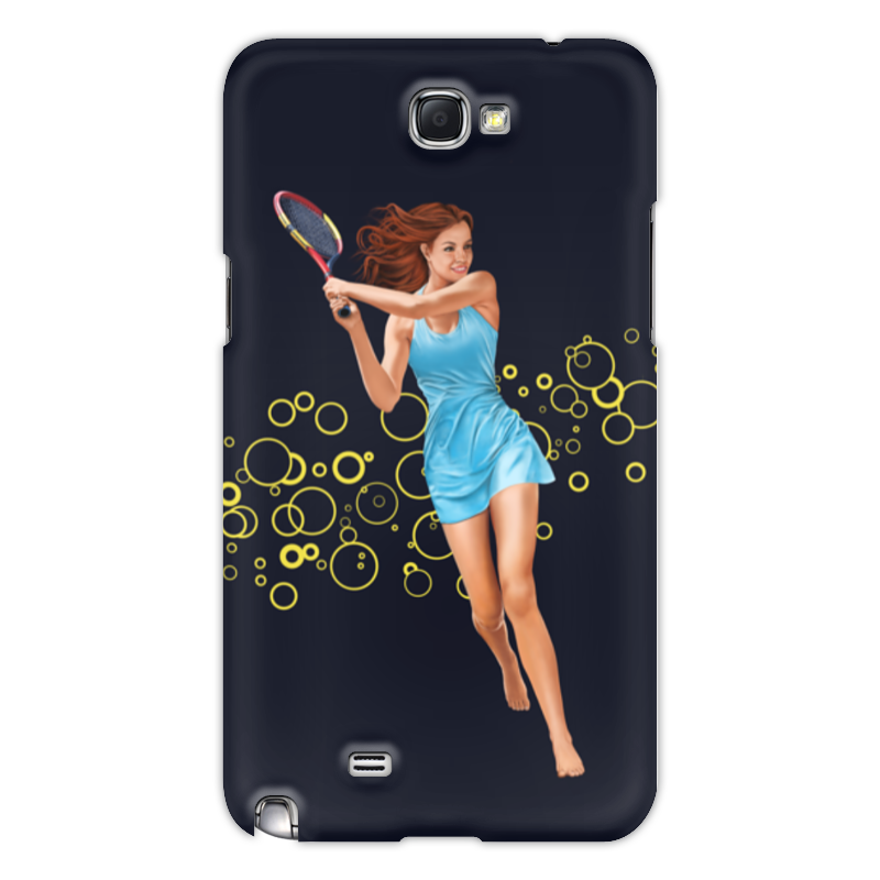 Printio Чехол для Samsung Galaxy Note 2 Девушка с теннисной ракеткой силиконовый чехол на samsung galaxy j7 2015 самсунг джей 7 2015 с принтом залитый светом пляж
