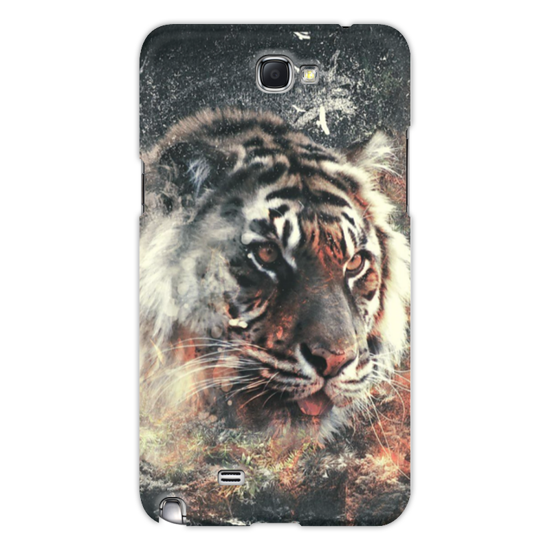 Printio Чехол для Samsung Galaxy Note 2 Тигр... силиконовый чехол на nokia 2 тигр в ванной для нокиа 2