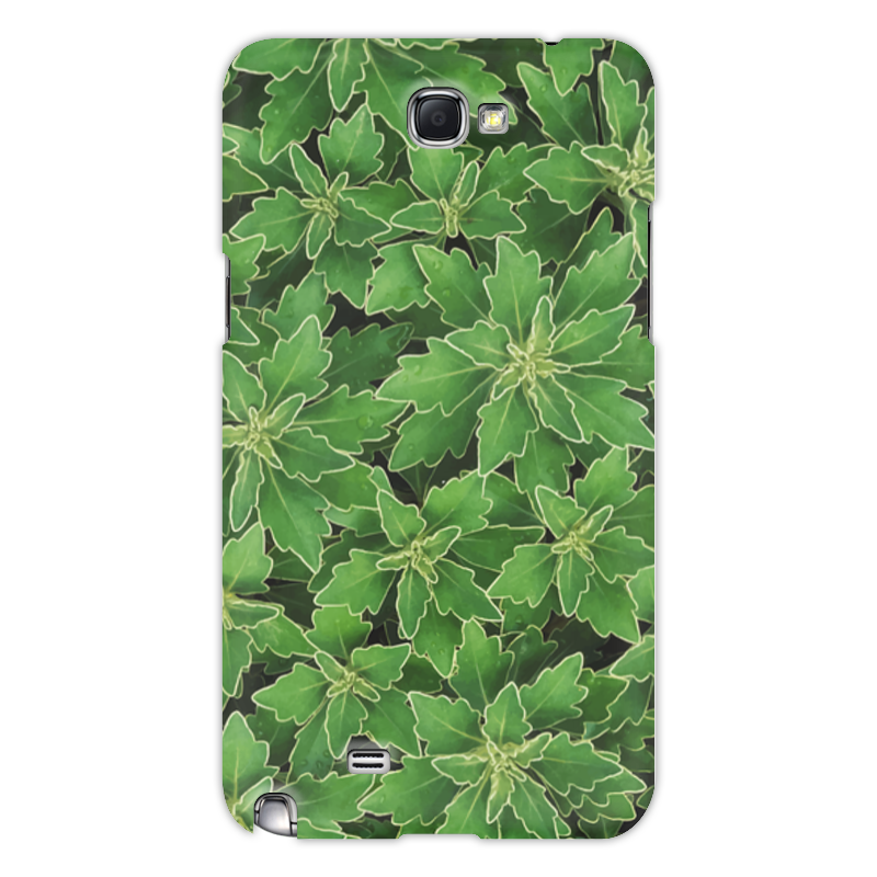 Printio Чехол для Samsung Galaxy Note 2 Зеленые листья