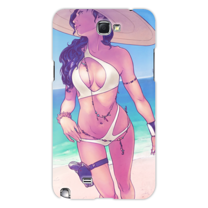 Printio Чехол для Samsung Galaxy Note 2 Девушка на пляже силиконовый чехол на oppo a7x девушка на пляже для оппо а7 икс
