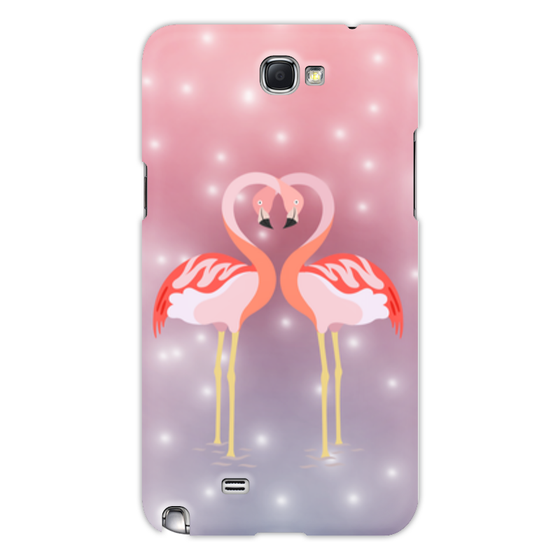 Printio Чехол для Samsung Galaxy Note 2 Влюбленные фламинго жидкий чехол с блестками фламинго в цветах на samsung galaxy a5 2017 самсунг галакси а5 2017