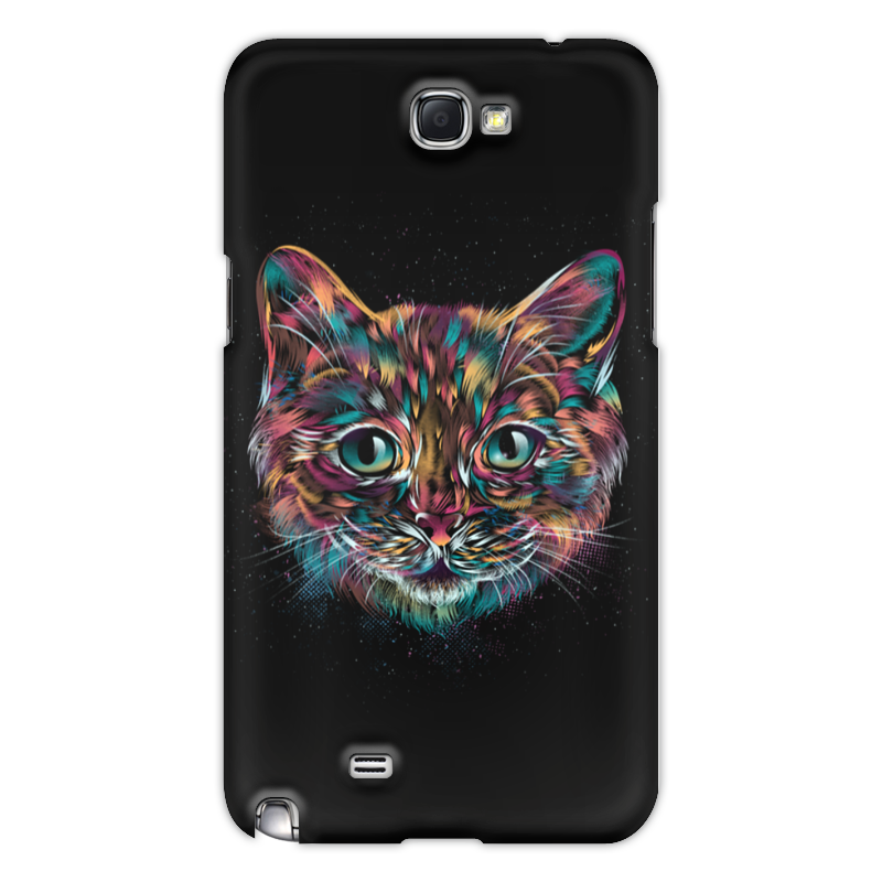 Printio Чехол для Samsung Galaxy Note 2 Пёстрый кот
