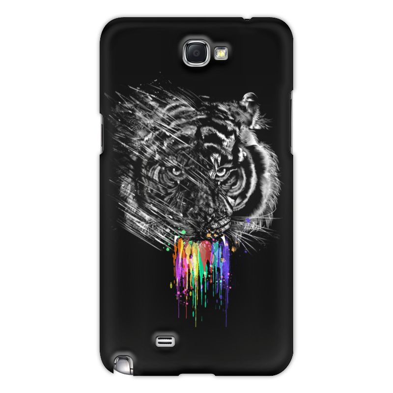Printio Чехол для Samsung Galaxy Note 2 Радужный тигр силиконовый чехол на nokia 2 тигр в ванной для нокиа 2