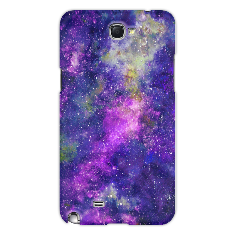 Printio Чехол для Samsung Galaxy Note 2 Космос (фиолетовый) силиконовый чехол в космос ты в космос я на honor 4c pro хонор 4с про