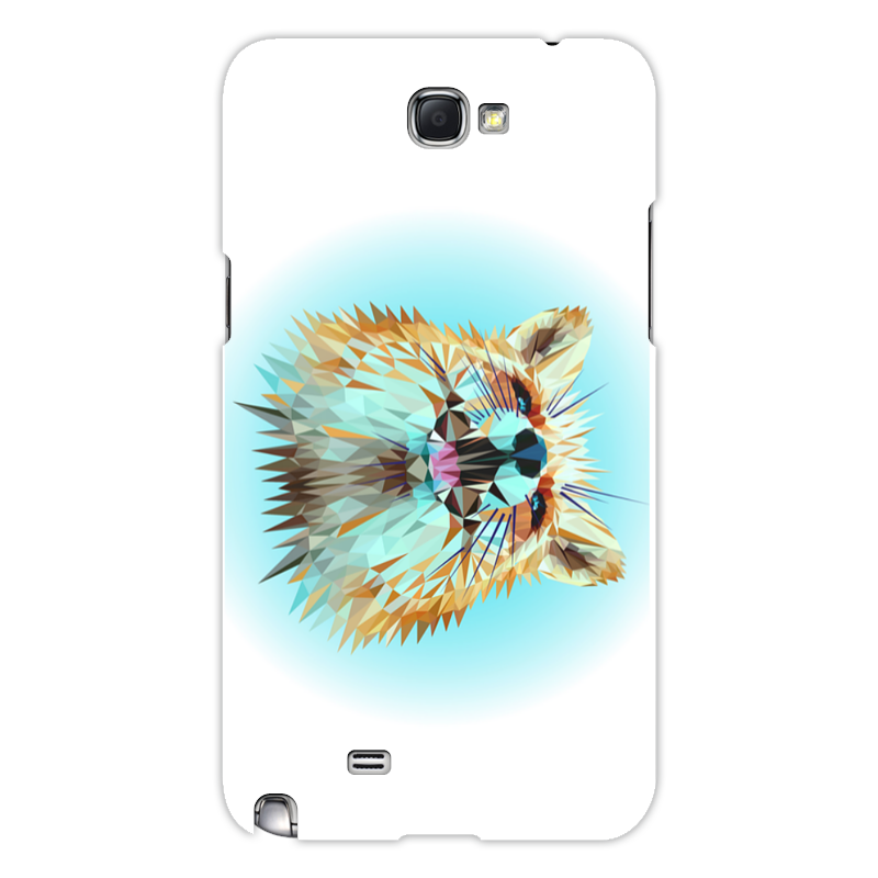 Printio Чехол для Samsung Galaxy Note 2 Low poly fox re pa накладка transparent для samsung galaxy note 20 с принтом грейфруты на голубом