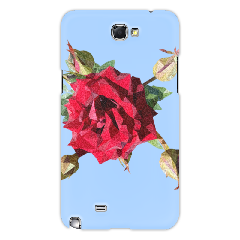 Printio Чехол для Samsung Galaxy Note 2 Rose low poly vector