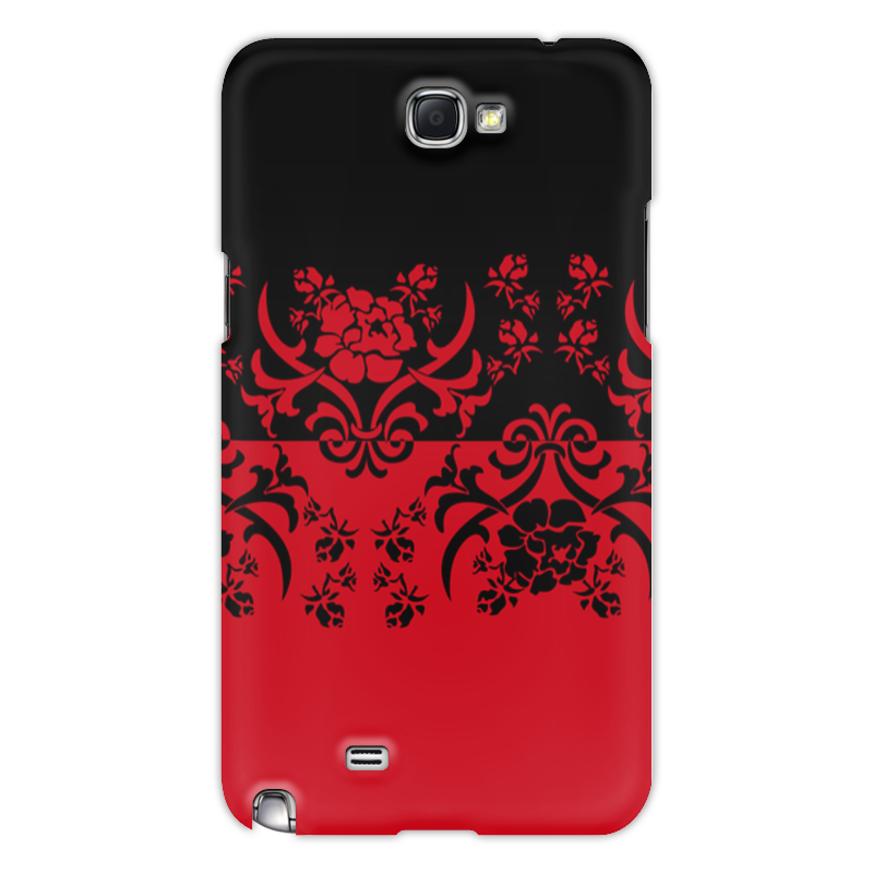 Printio Чехол для Samsung Galaxy Note 2 Красно-черное жидкий чехол с блестками девушка в красном мини платье на samsung galaxy a01 самсунг гэлакси а01