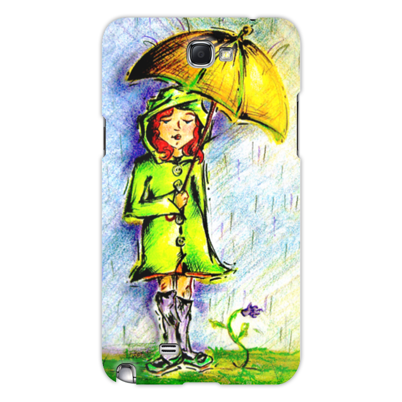 Printio Чехол для Samsung Galaxy Note 2 Дождик, дождик, уходи!