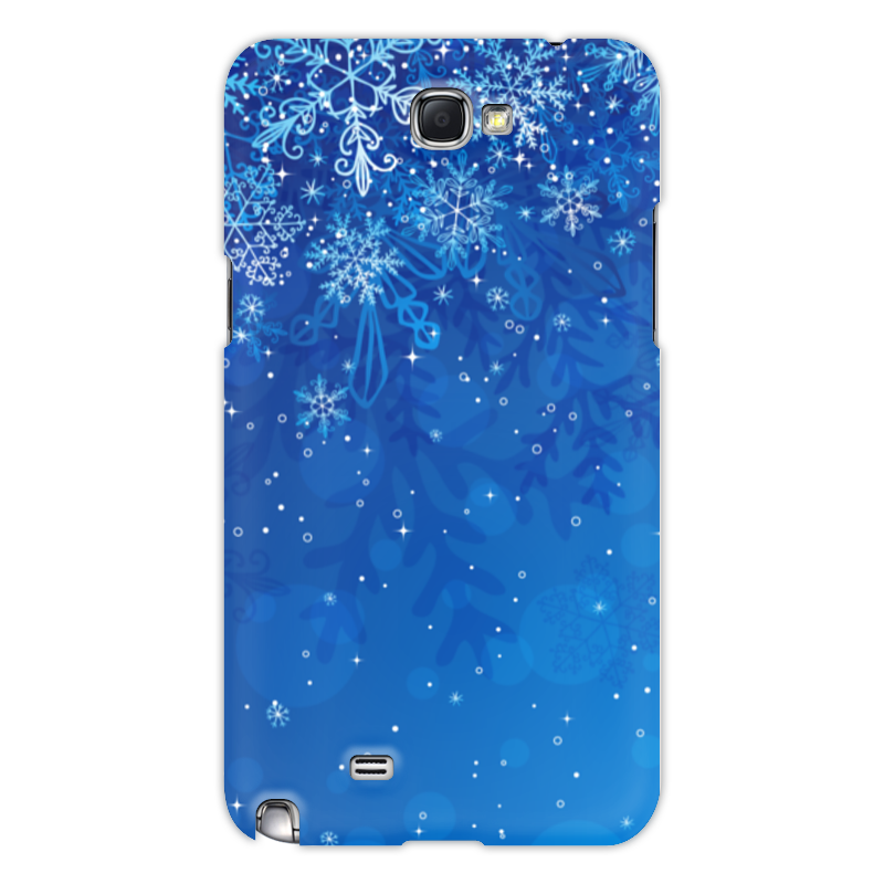 Printio Чехол для Samsung Galaxy Note 2 Снежинки re pa накладка transparent для samsung galaxy note 20 с принтом грейфруты на голубом