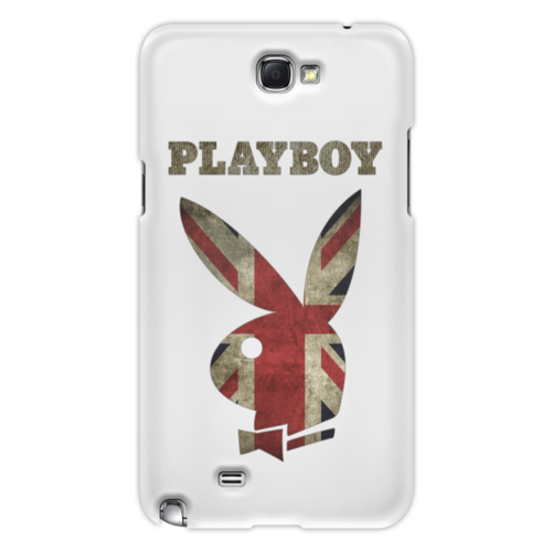 Заказать чехол для Samsung Galaxy Note/Note 2 в Москве. Чехол для Samsung Galaxy Note 2 Playboy Британский флаг от PlayboyRussia.com - готовые дизайны и нанесение принтов.