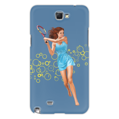 Заказать чехол для Samsung Galaxy Note/Note 2 в Москве. Чехол для Samsung Galaxy Note 2 Девушка с теннисной ракеткой от Shdomon - готовые дизайны и нанесение принтов.