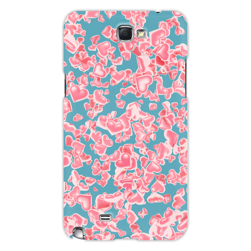 Заказать чехол для Samsung Galaxy Note/Note 2 в Москве. Чехол для Samsung Galaxy Note 2 Дождь из сердец от bd-art  - готовые дизайны и нанесение принтов.
