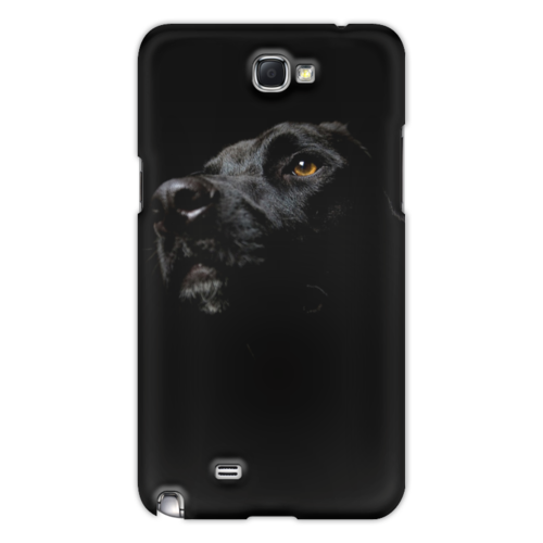 Заказать чехол для Samsung Galaxy Note/Note 2 в Москве. Чехол для Samsung Galaxy Note 2 Собака на черном фоне от vityaz-7 - готовые дизайны и нанесение принтов.