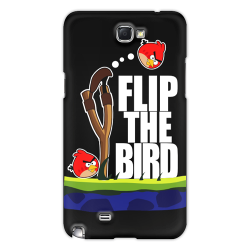 Заказать чехол для Samsung Galaxy Note/Note 2 в Москве. Чехол для Samsung Galaxy Note 2 Flip The Bird от game-fan - готовые дизайны и нанесение принтов.