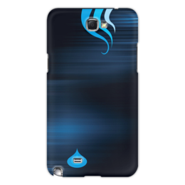 Заказать чехол для Samsung Galaxy Note/Note 2 в Москве. Чехол для Samsung Galaxy Note 2 Капли на синем фоне от Stil na yarkosti - готовые дизайны и нанесение принтов.