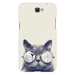 Заказать чехол для Samsung Galaxy Note/Note 2 в Москве. Чехол для Samsung Galaxy Note 2 Funny cat от ninafox - готовые дизайны и нанесение принтов.