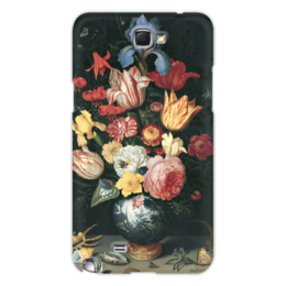 Заказать чехол для Samsung Galaxy Note/Note 2 в Москве. Чехол для Samsung Galaxy Note 2 Китайская ваза с цветами, ракушками и насекомыми от trend - готовые дизайны и нанесение принтов.