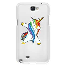 Заказать чехол для Samsung Galaxy Note/Note 2 в Москве. Чехол для Samsung Galaxy Note 2 Dab Unicorn  от DESIGNER   - готовые дизайны и нанесение принтов.