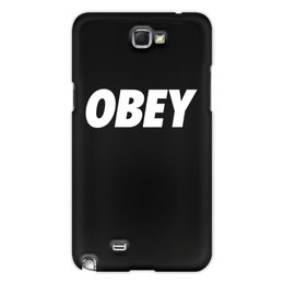 Заказать чехол для Samsung Galaxy Note/Note 2 в Москве. Чехол для Samsung Galaxy Note 2 OBEY  от DESIGNER   - готовые дизайны и нанесение принтов.