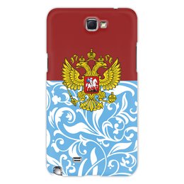 Заказать чехол для Samsung Galaxy Note/Note 2 в Москве. Чехол для Samsung Galaxy Note 2 Цветы и герб от THE_NISE  - готовые дизайны и нанесение принтов.