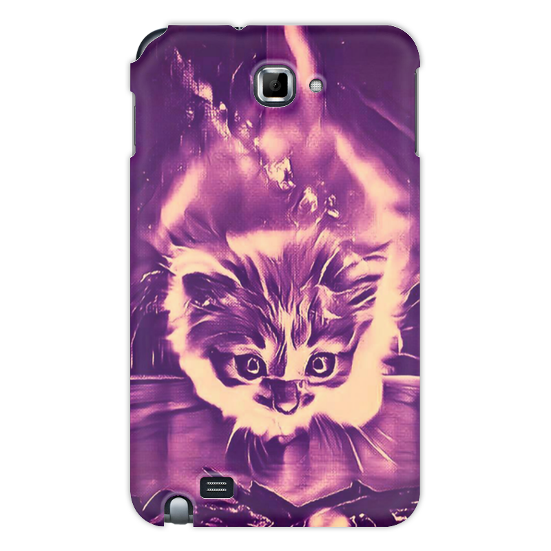 Printio Чехол для Samsung Galaxy Note Fire cat жидкий чехол с блестками большой черный кот на samsung galaxy j8 самсунг галакси джей 8