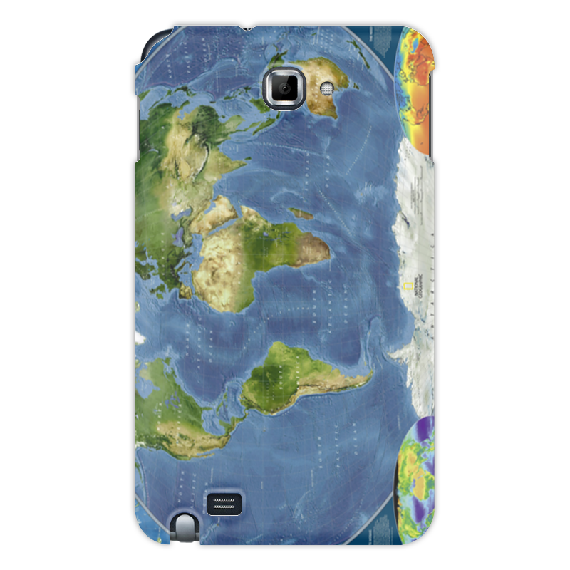 Printio Чехол для Samsung Galaxy Note Карта мира двусторонняя настольная карта политический мир и спутниковая карта мира