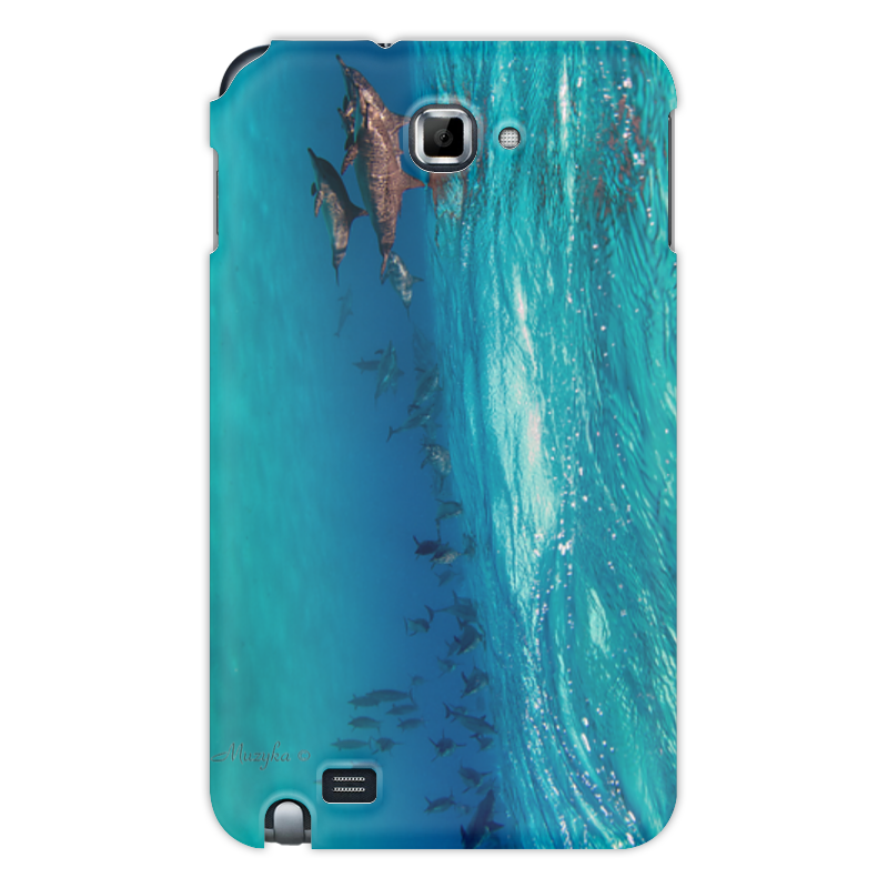 Printio Чехол для Samsung Galaxy Note Стая дельфинов printio чехол для iphone 8 объёмная печать стая дельфинов