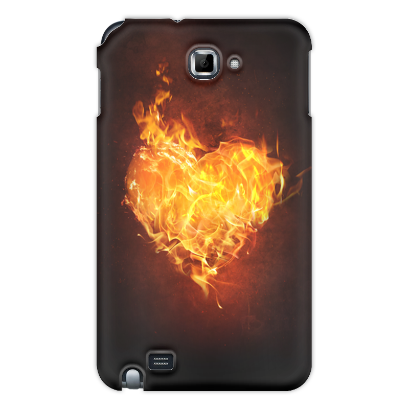 printio чехол для samsung galaxy note 2 сердце Printio Чехол для Samsung Galaxy Note Огненное сердце