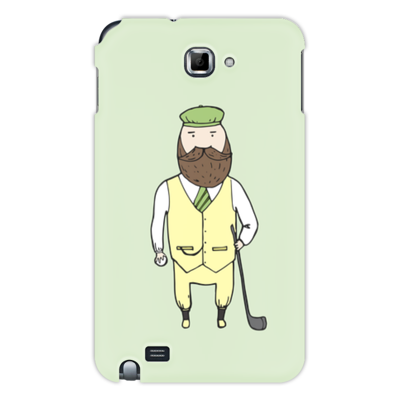 Printio Чехол для Samsung Galaxy Note Джентльмен с клюшкой для гольфа чехол mypads страшный бородатый мужчина абстракция для meizu m6 m711q задняя панель накладка бампер
