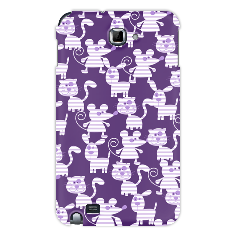 Printio Чехол для Samsung Galaxy Note Коты, мыши и собаки ультратонкий силиконовый чехол накладка для meizu note 8 с принтом лилии на фиолетовом