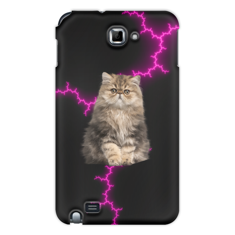 Printio Чехол для Samsung Galaxy Note Кот и молния
