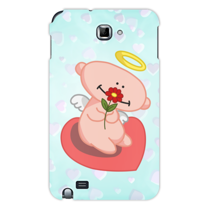 цена Printio Чехол для Samsung Galaxy Note Влюбленный ангелок с сердцем