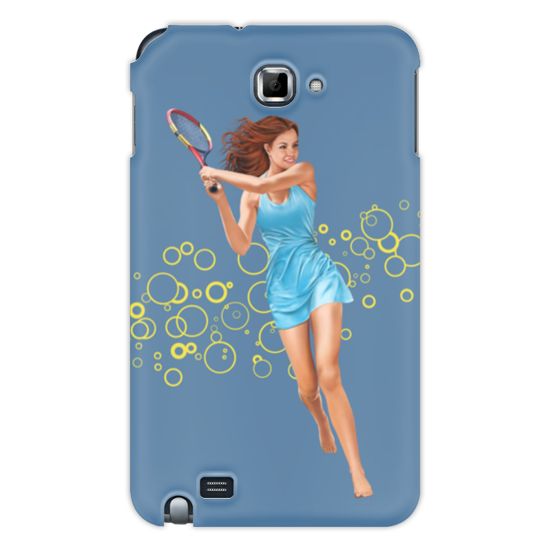 Printio Чехол для Samsung Galaxy Note Девушка с теннисной ракеткой силиконовый чехол на samsung galaxy j7 2015 самсунг джей 7 2015 с принтом залитый светом пляж