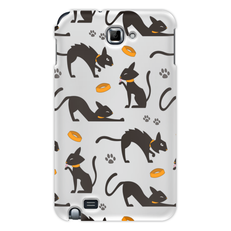 Printio Чехол для Samsung Galaxy Note Чёрные кошки матовый силиконовый чехол коты в космосе на samsung galaxy note 10 lite самсунг гэлакси нот 10 лайт