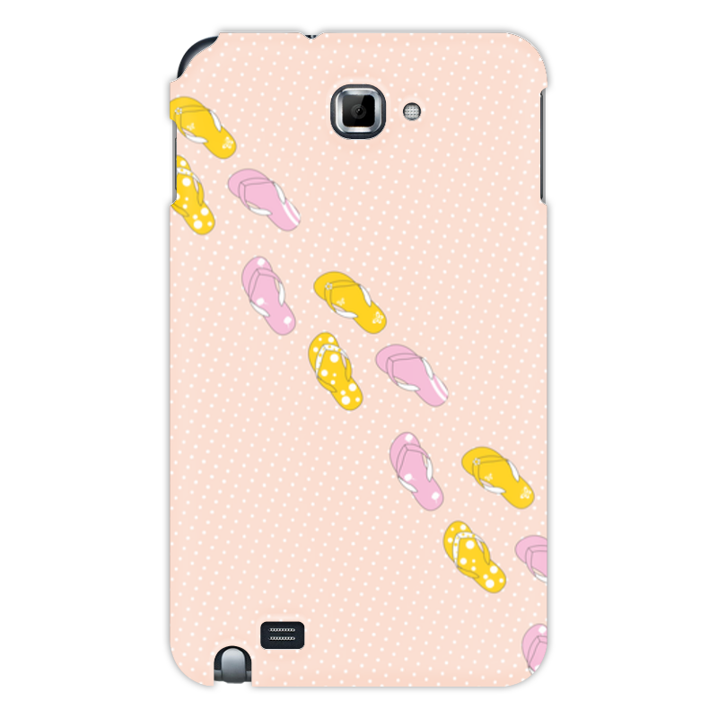 Printio Чехол для Samsung Galaxy Note Сланцы чехол для карточек фламинго на розовом фоне