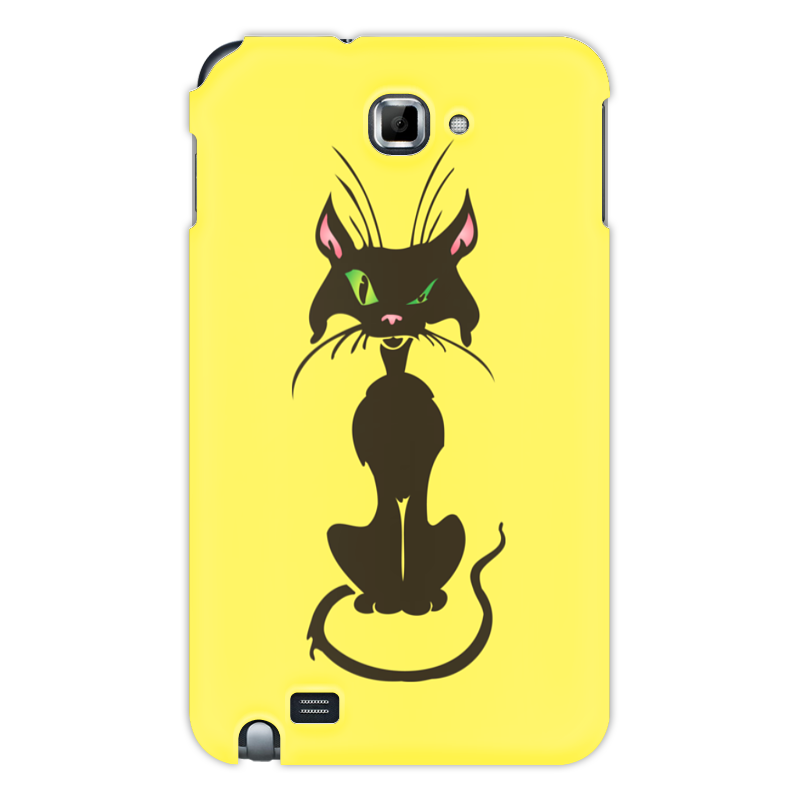 Printio Чехол для Samsung Galaxy Note Черный кот силиконовый чехол добрый кот на meizu m5 note мейзу м5 нот