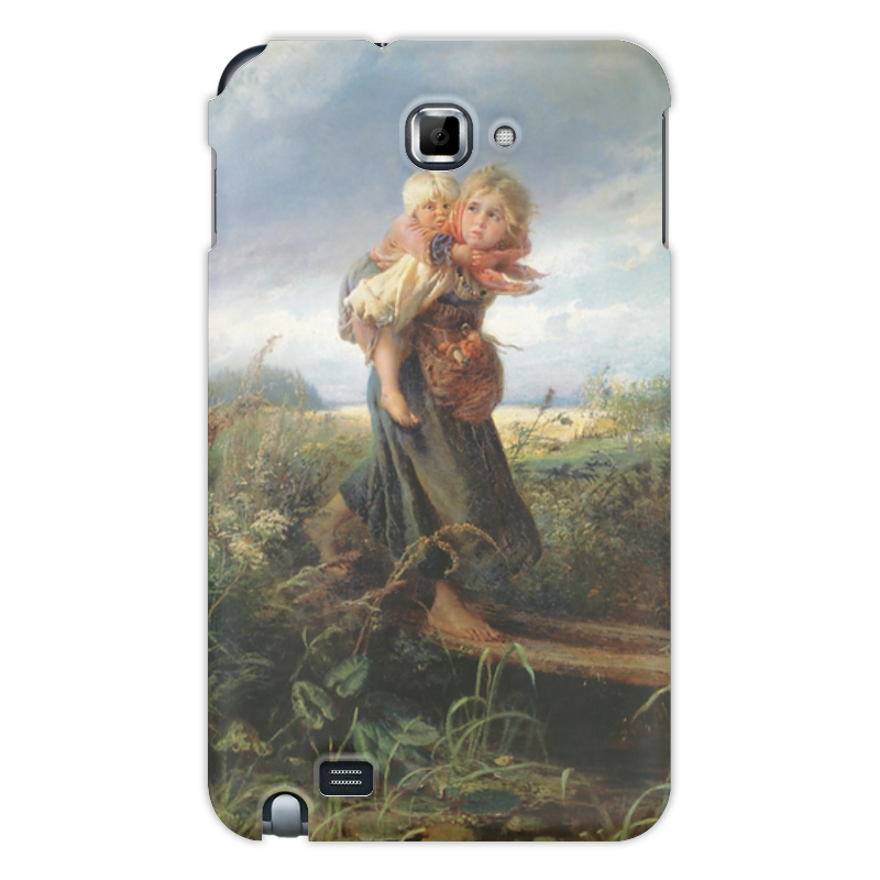 Printio Чехол для Samsung Galaxy Note Дети, бегущие от грозы (константин маковский) сеттис с гроза джорджоне и ее толкование художник заказчики сюжет
