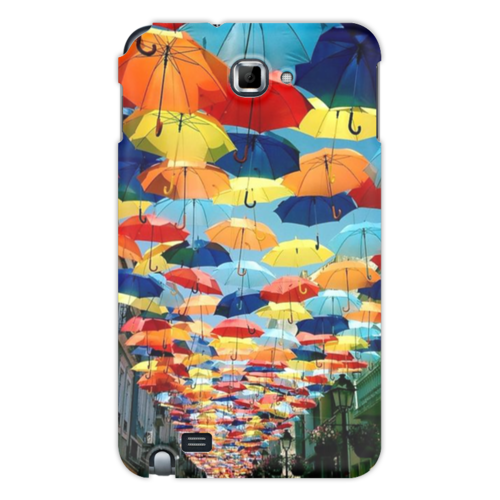 Заказать чехол для Samsung Galaxy Note/Note 2 в Москве. Чехол для Samsung Galaxy Note Улица зонтов от Татьяна - готовые дизайны и нанесение принтов.