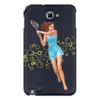 Заказать чехол для Samsung Galaxy Note/Note 2 в Москве. Чехол для Samsung Galaxy Note Девушка с теннисной ракеткой от Shdomon - готовые дизайны и нанесение принтов.