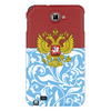 Заказать чехол для Samsung Galaxy Note/Note 2 в Москве. Чехол для Samsung Galaxy Note Цветы и герб от THE_NISE  - готовые дизайны и нанесение принтов.