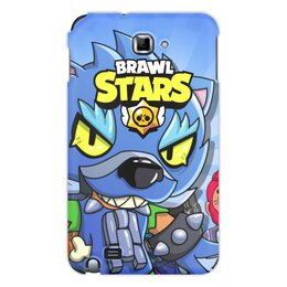 Заказать чехол для Samsung Galaxy Note/Note 2 в Москве. Чехол для Samsung Galaxy Note BRAWL STARS LEON от geekbox - готовые дизайны и нанесение принтов.