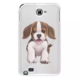 Заказать чехол для Samsung Galaxy Note/Note 2 в Москве. Чехол для Samsung Galaxy Note Собака бигль щенок от tigerda  - готовые дизайны и нанесение принтов.