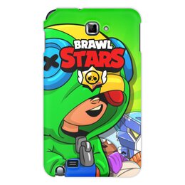 Заказать чехол для Samsung Galaxy Note/Note 2 в Москве. Чехол для Samsung Galaxy Note BRAWL STARS LEON от geekbox - готовые дизайны и нанесение принтов.