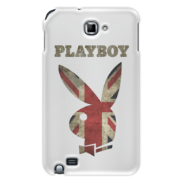 Заказать чехол для Samsung Galaxy Note/Note 2 в Москве. Чехол для Samsung Galaxy Note Playboy Британский флаг от PlayboyRussia.com - готовые дизайны и нанесение принтов.