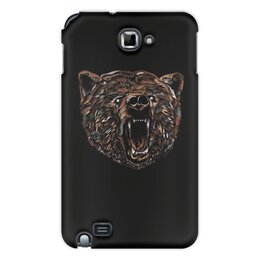 Заказать чехол для Samsung Galaxy Note/Note 2 в Москве. Чехол для Samsung Galaxy Note Пёстрый медведь от ISliM - готовые дизайны и нанесение принтов.