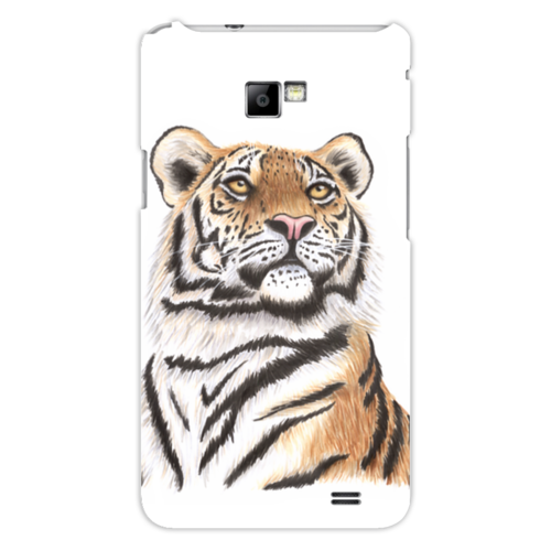 Заказать чехол для Samsung в Москве. Чехол для Samsung Galaxy S2 Взгляд тигра от tigerda  - готовые дизайны и нанесение принтов.