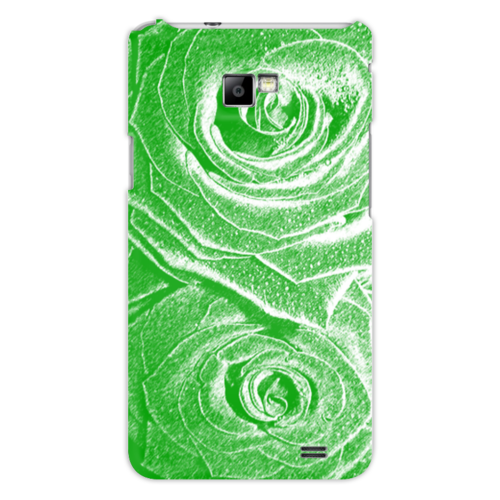 Заказать чехол для Samsung в Москве. Чехол для Samsung Galaxy S2 Роза зелёная от Aleksa - готовые дизайны и нанесение принтов.