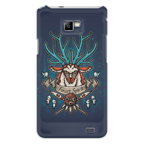 Заказать чехол для Samsung в Москве. Чехол для Samsung Galaxy S2 Forest Spirit. Лесной Дух от Виктор Гришин - готовые дизайны и нанесение принтов.