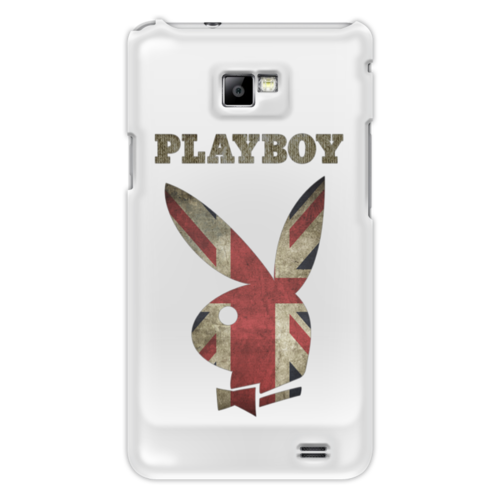 Заказать чехол для Samsung в Москве. Чехол для Samsung Galaxy S2 Playboy Британский флаг от PlayboyRussia.com - готовые дизайны и нанесение принтов.