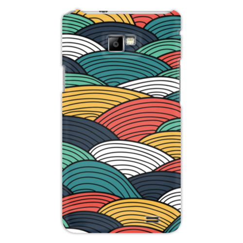 Заказать чехол для Samsung в Москве. Чехол для Samsung Galaxy S2 Цветные волны от BeliySlon - готовые дизайны и нанесение принтов.